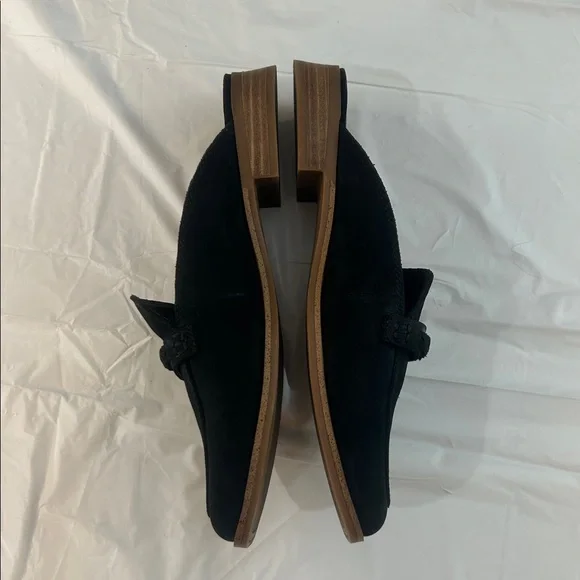 Lucky Brand Black suede slip on mules shoes 9 - Picture 4 of 8